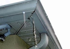 Repairing a leaking gutter corner